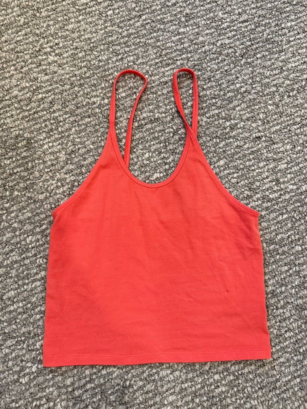 American Eagle Outfitters Coral Red Cropped Tank